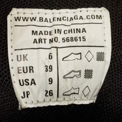 Pre Owned Balenciaga Track Size 39 Black Mesh and Rubber Lace Up Sneakers