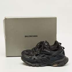 Pre Owned Balenciaga Track Size 39 Black Mesh and Rubber Lace Up Sneakers