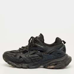 مملوكة مسبقًا Balenciaga Track Size 39 Black Mesh and Rubber Lace Up Sneakers