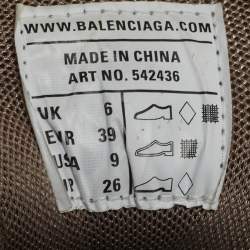 Pre Owned Balenciaga Track Size 39 Brown Leather and Mesh Low Top Sneakers