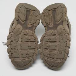 Pre Owned Balenciaga Track Size 39 Brown Leather and Mesh Low Top Sneakers