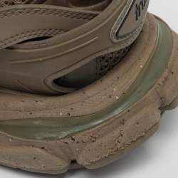 Pre Owned Balenciaga Track Size 39 Brown Leather and Mesh Low Top Sneakers