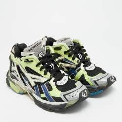 مملوكة مسبقًا حذاء رياضي بالنسياجا رنر 2.0 متعدد الألوان جلد صناعي وشبك عنق منخفض مقاس 38