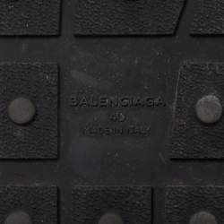 Pre Owned حذاء رياضي بالنسياغا ريس رانر جلد وشبكة أسود/ وردي بعنق منخفض مقاس 40