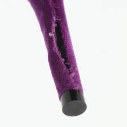 Pre Owned Balenciaga BB Knife Size 38 Purple Velvet Pumps 