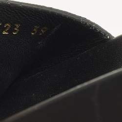 Pre Owned Balenciaga Piscine Size 39 Black Leather Flat Slide