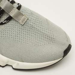 Pre Owned Balenciaga Speed Trainer Size 38 Grey Knit Fabric Lace Up Sneakers
