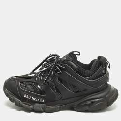 مملوكة مسبقًا Balenciaga Track Size 37 Black Faux Leather and Mesh Low Top Sneakers