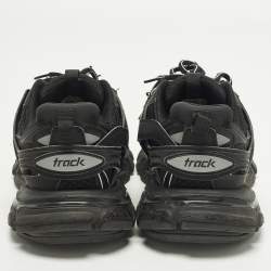 مملوكة مسبقًا Balenciaga Track Size 37 Black Faux Leather and Mesh Low Top Sneakers