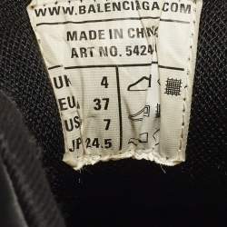 مملوكة مسبقًا Balenciaga Track Size 37 Black Faux Leather and Mesh Low Top Sneakers