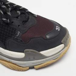 Pre Owned Balenciaga Triple S Clear Size 37 Multicolor Faux Leather and Mesh Lace Up Sneakers