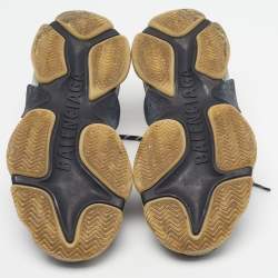 Pre Owned Balenciaga Triple S Clear Size 37 Multicolor Faux Leather and Mesh Lace Up Sneakers