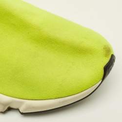 مملوكة مسبقًا Balenciaga speed 2.0 Size 38 Green Knit Fabric High Top Sneakers