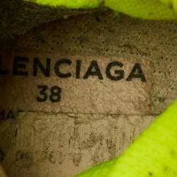 مملوكة مسبقًا Balenciaga speed 2.0 Size 38 Green Knit Fabric High Top Sneakers