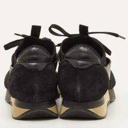 مملوكة مسبقًا Balenciaga Race Runner Size 40 Black Leather, Mesh and Neoprene Low Top Sneakers