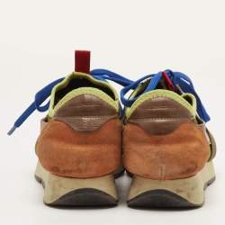 Pre Owned Balenciaga Race Runner Size 37 Multicolor Leather, Mesh and Neoprene Low Top Sneakers