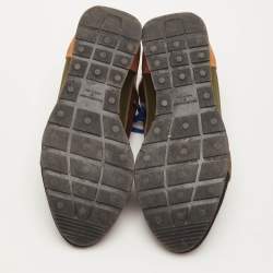 Pre Owned Balenciaga Race Runner Size 37 Multicolor Leather, Mesh and Neoprene Low Top Sneakers