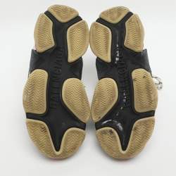 Pre Owned حذاء رياضي بالنسياغا تريبل أس كلير شبك وجلد أبيض/ رصاصي مقاس 38