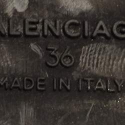 Pre Owned Balenciaga Race Runner Size 36 Grey/Maroon Leather, Mesh and Neoprene Lace Up Sneakers