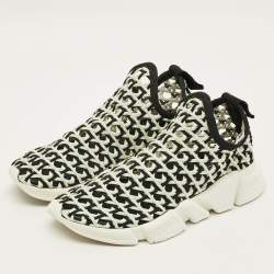 Pre Owned Balenciaga Speed Size 39 Multicolor Woven Fabric Slip On Sneakers