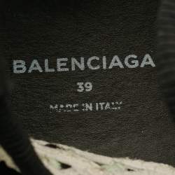 Pre Owned Balenciaga Speed Size 39 Multicolor Woven Fabric Slip On Sneakers