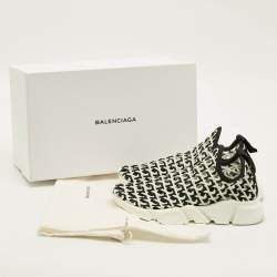 Pre Owned Balenciaga Speed Size 39 Multicolor Woven Fabric Slip On Sneakers