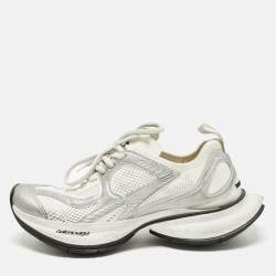 Pre Owned حذاء رياضي بالنسياغا سيركيت شبك أبيض منخفض من الأمام مقاس 36