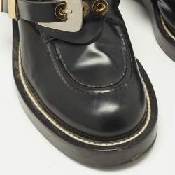Pre Owned Balenciaga Ceinture Size 38 Black Leather Ankle Length Boots