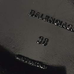 Pre Owned Balenciaga Ceinture Size 38 Black Leather Ankle Length Boots