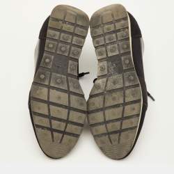 Pre Owned Balenciaga Race Runner Size 37 Black Leather, Mesh and Neoprene Low Top Sneakers