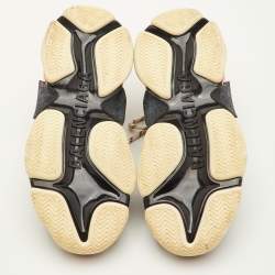 Pre Owned حذاء رياضي بالنسياغا تريبل أس رباط شبك وجلد صناعي متعدد الألوان مقاس 39