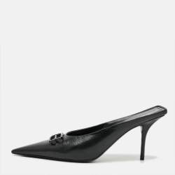 مملوكة مسبقًا Balenciaga Knife Size 39.5 Black Leather Mules