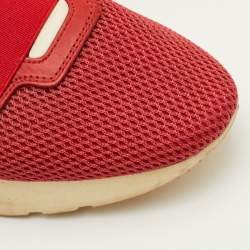 مملوكة مسبقًا Balenciaga Race Runner Size 40 Red Leather, Mesh and Neoprene Low Top Sneakers