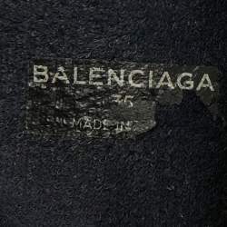 مملوكة مسبقًا حذاء رياضي بالنسياقا سبيد ترينر قماش تريكو أسود رقبة عالية مقاس 38