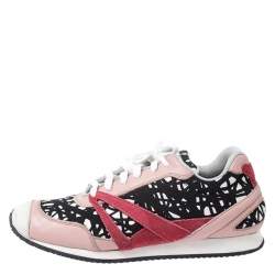 Balenciaga Multicolor Fabric/Leather and Suede Sneakers Size 38