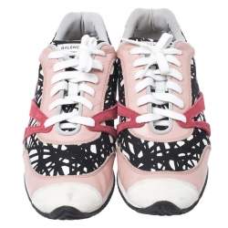 Balenciaga Multicolor Fabric/Leather and Suede Sneakers Size 38