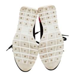 مملوكة مسبقًا حذاء رياضي بالنسياغا منخفض من أعلى Race Runner شبك وجلد وردي/ أسود مقاس 37