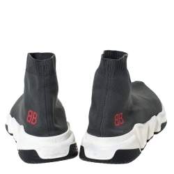 Pre Owned حذاء رياضي بالنسياغا سبيد ترينر تريكو طباعة رصاصي مقاس 41