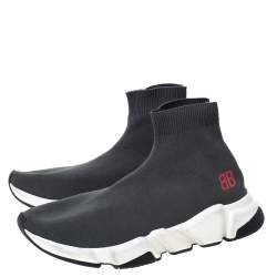 Pre Owned حذاء رياضي بالنسياغا سبيد ترينر تريكو طباعة رصاصي مقاس 41