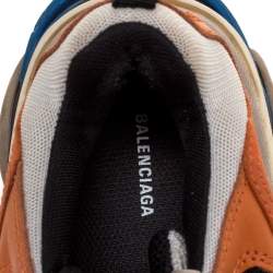 Pre Owned Balenciaga Multicolor Leather and Mesh Triple S Platform Sneakers Size 36