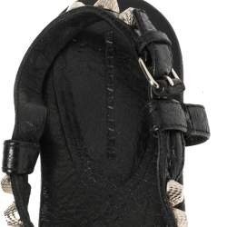 Pre Owned حذاء فلات إصبع "ارينا" مرصع جلد أسود مقاس 37.5