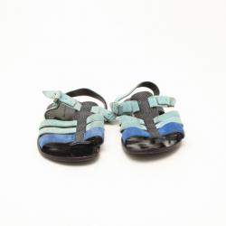 مملوكة مسبقًا Balenciaga Light Blue Suede and Stingray Sandals Size 37.5