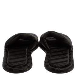 Pre Owned حذاء سلايدز بالنسياغا شعار هوتيل قماش أسود مقاس 39