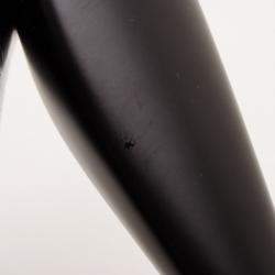 Pre Owned Balenciaga Black Leather Platform Sandals Size 38.5