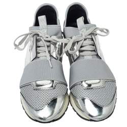 مملوكة مسبقًا حذاء رياضي بالنسياغا ريس رانر رمادي/ فضي ميتالك مقاس 38