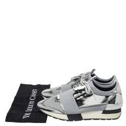 مملوكة مسبقًا حذاء رياضي بالنسياغا ريس رانر رمادي/ فضي ميتالك مقاس 38