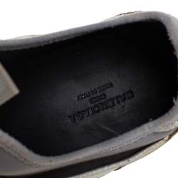 Pre Owned Balenciaga Multicolor Mesh And Leather Race Runner Low Top Sneakers Size 38