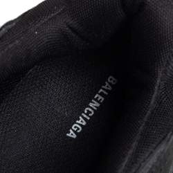 مملوكة مسبقًا Balenciaga Black Mesh and Leather Triple S Sneakers Size 39