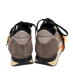 Balenciaga Multicolor Leather And Suede Race Runner Sneakers Size 36