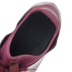 Balenciaga Purple Leather And Mesh Race Runner Sneakers Size 40